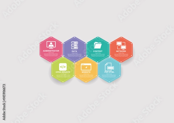 Fototapeta CONTENT MANAGEMENT SYSTEM CONCEPT
