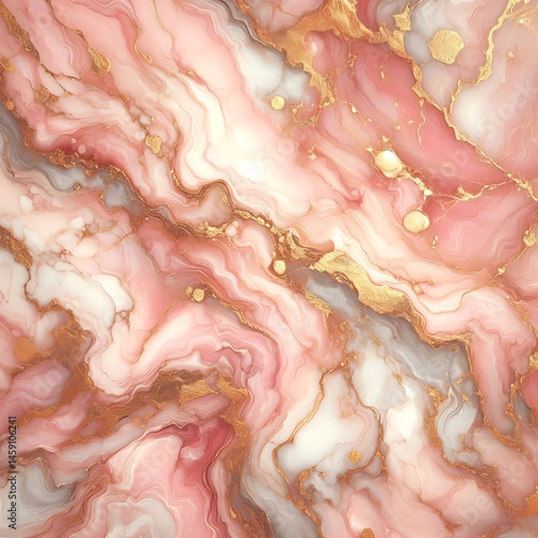 Obraz Elegant pink and gold marble texture in abstract design.