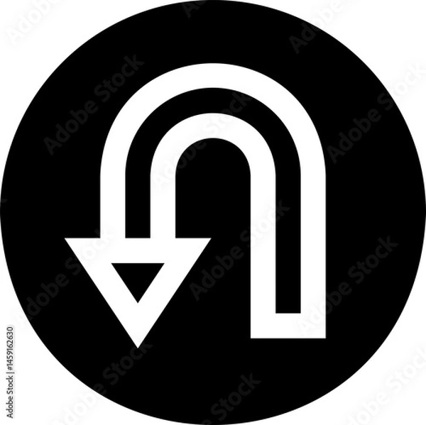 Obraz u turn illustration on a white background     