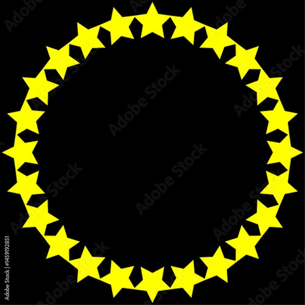 Obraz simple design of star circle frame border