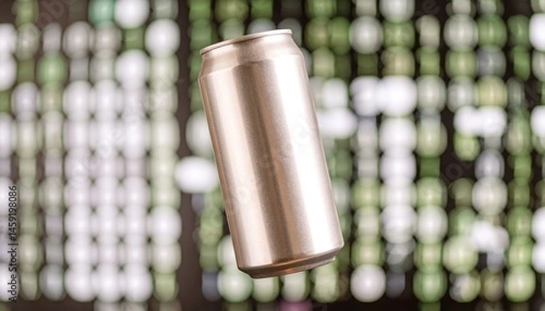 Fototapeta Sleek Aluminum Beverage Can Mockup Perfect for Branding and Design Projects