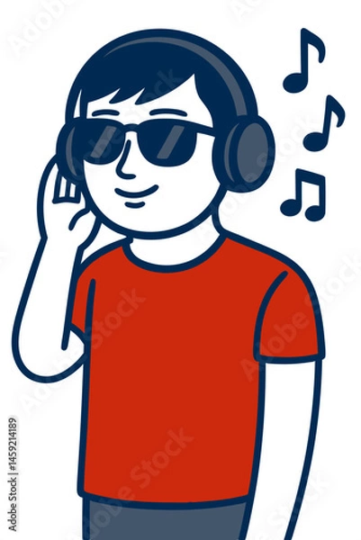 Obraz Boy with headphones