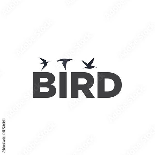 Fototapeta Logotype of bird vector template