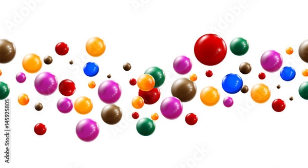 Obraz Colorful Glossy Balls Background.