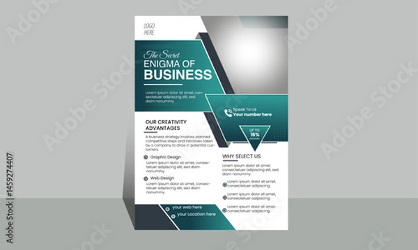 Obraz New Business Consulting Modern clean and minimalist creative corporate business flyer design template . 