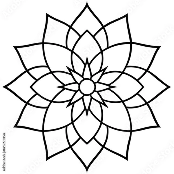 Obraz Zen Mandala Outline Vector Design