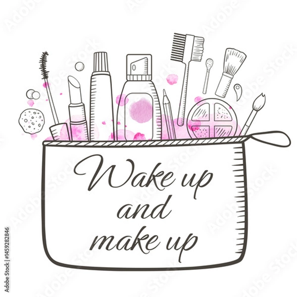 Fototapeta makeup_doodles_banner05.eps