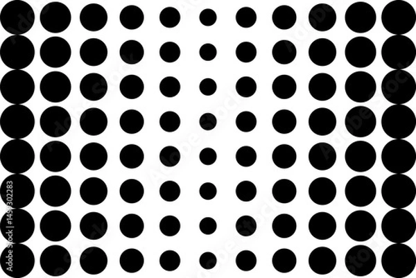 Obraz Gradient texture with geometric transition from black to white dots