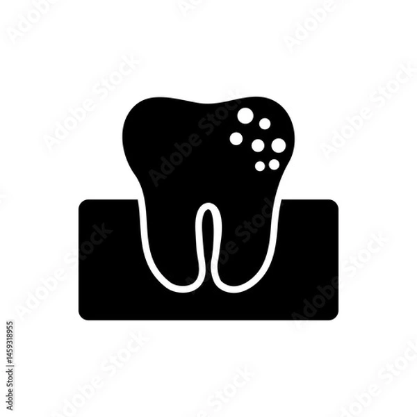Obraz Tooth infection icon