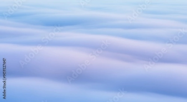 Obraz Soft Blue and White Cloud Patterns, Aerial View