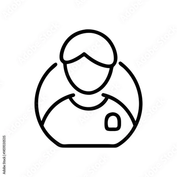 Fototapeta Simple User Profile Line Icon