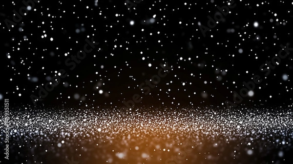 Obraz Snowflakes Falling with Bokeh Effect, Winter Snow Background