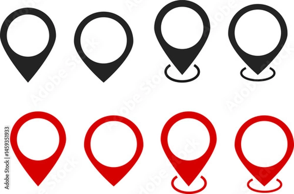 Fototapeta location icon set. map icons. position symbol. perfect for maps. pin symbol