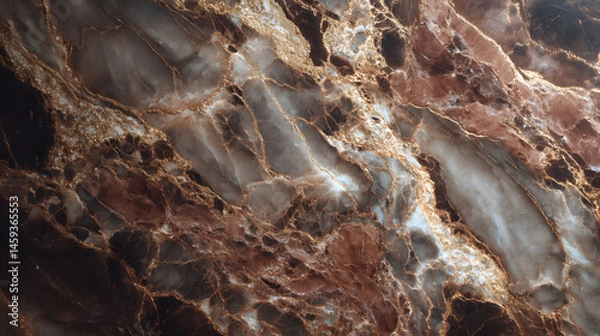 Obraz Luxury brown Marble Stone Texture Background – Abstract Natural Pattern with High Gloss Surface for Ceramic Wall and Floor Tiles, Vintage Rustic Cement Look for Interior Design, Architecture, Wallpape