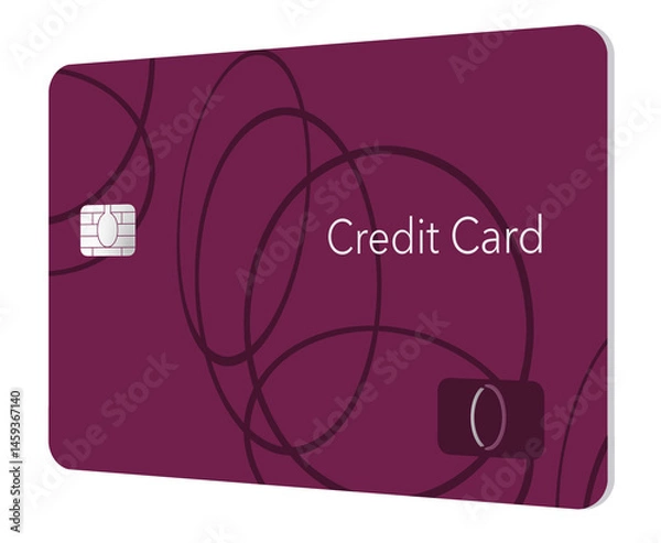 Fototapeta MODERN DESIGN CREDIT CARD- Here is a generic credit card  with a minimal amount of graphics on the front that is the trend for modern credit card designs.