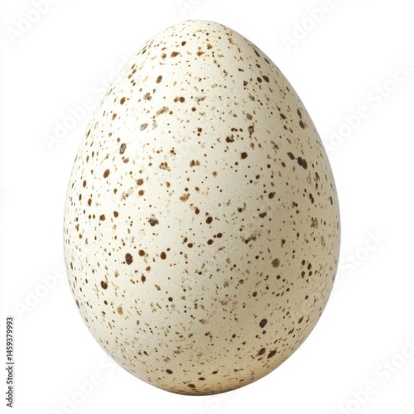 Obraz Cream-colored egg speckled with brown spots