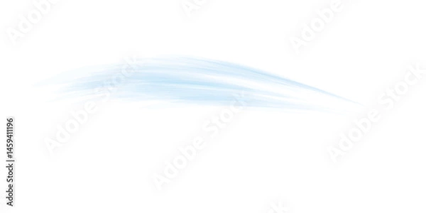 Fototapeta Soft transparent blue air flow effect with smooth motion wind wave for fresh air and cooling design PNG