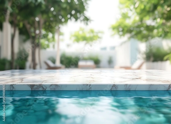 Fototapeta swimming pool in the summer