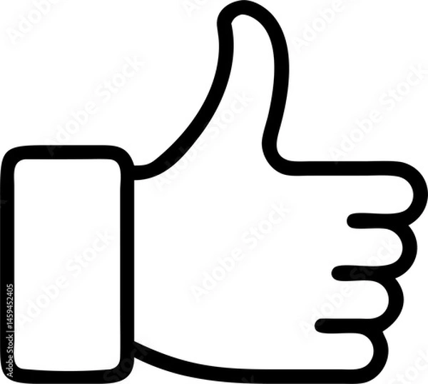 Obraz Thumbs Up Icon outlines vector illustration, 