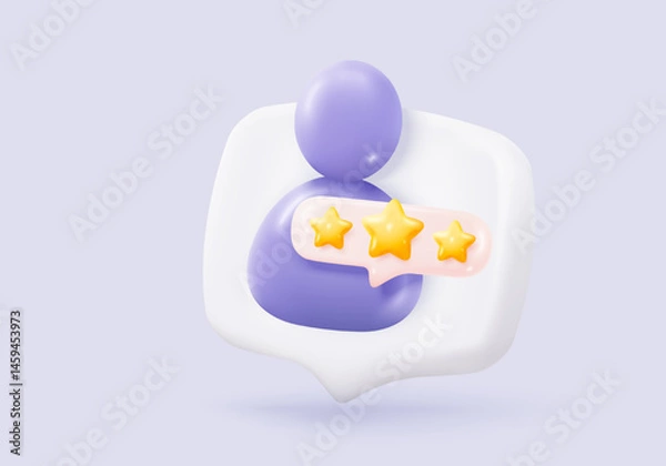 Fototapeta 3d user profile icon or social avatar signs and business communication staff person. Profile contact symbol. Neutral gender silhouette. 3d round account manager button icon vector render illustration
