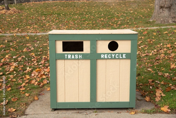 Fototapeta Trash, Recycle garbage bin
