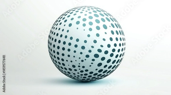 Fototapeta Sphere with a subtle, textured, dotted pattern