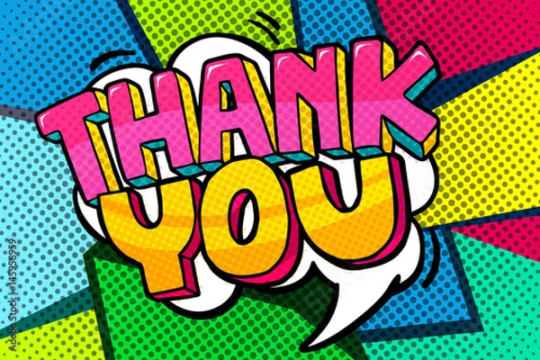 Obraz Dziękuję bańce słów.