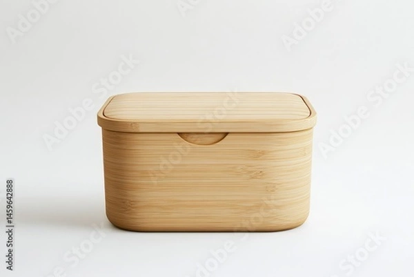 Obraz a wooden traditional style laundry bag isolated on white