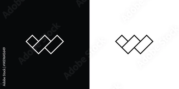 Fototapeta  Modern and simple  W  logo design