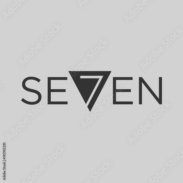 Obraz Seven Symbol design, creative typography illustration