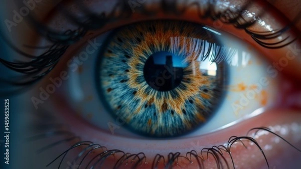 Fototapeta Close up image of eye details