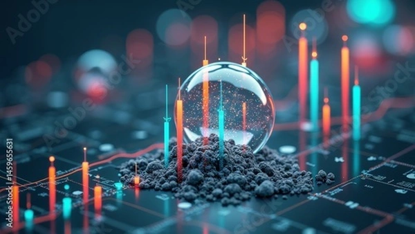 Fototapeta Technology driven data and images