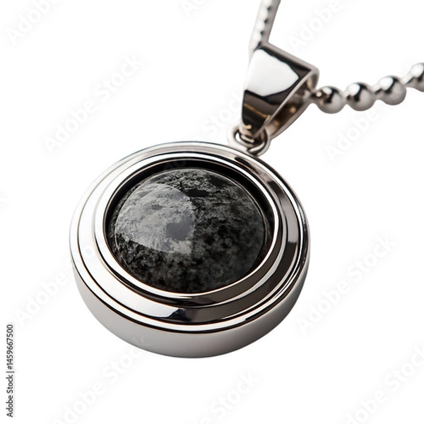 Fototapeta A Cremation Pendant with Hidden Compartment Isolated on Transparent Background