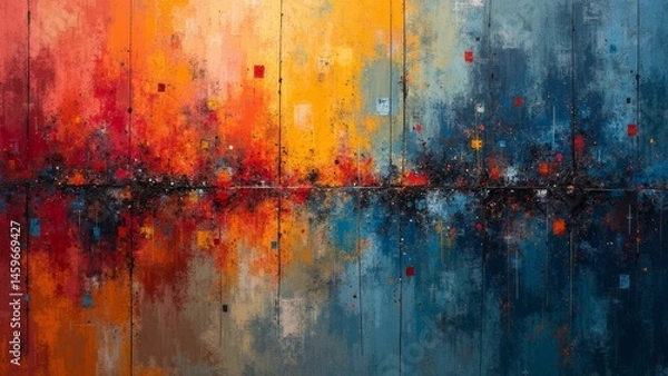 Obraz Urban Night Scene Color Art Map