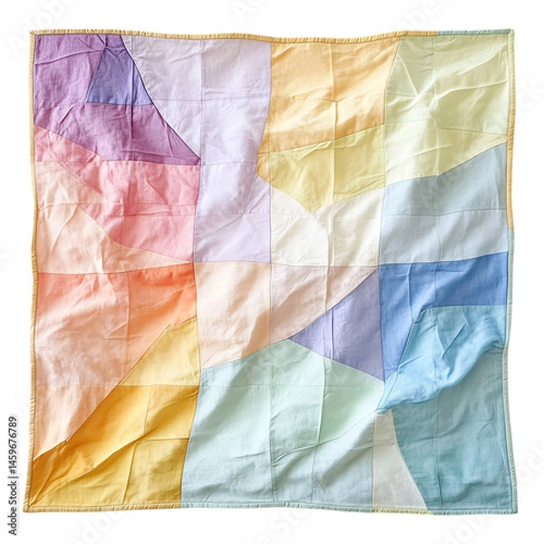 Fototapeta A Sympathy Quilt with Star Design Isolated on Transparent Background