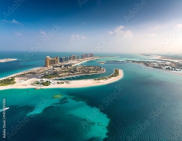 Obraz stunning view of yas island abu dhabi generative ia