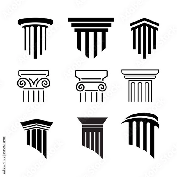 Obraz Icon set Column illustration vector