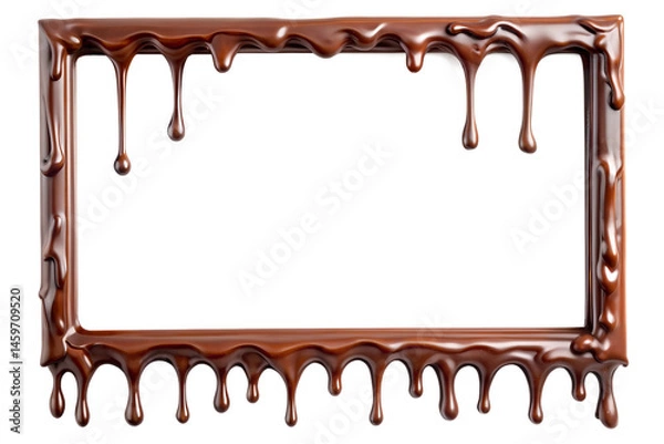 Obraz frame with dripping chocolate