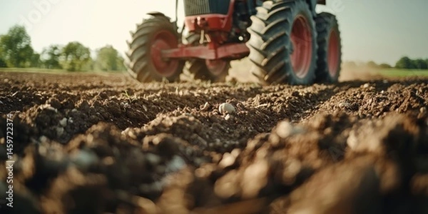 Fototapeta No-till practices enhancing soil conservation in sustainable farming