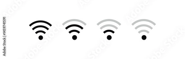 Fototapeta wifi icon set. Internet connection symbol. Vector illustration