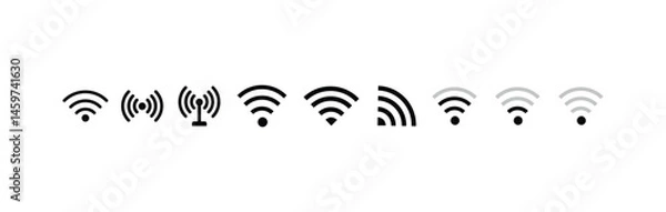Fototapeta wifi icon set. Internet connection symbol. Vector illustration