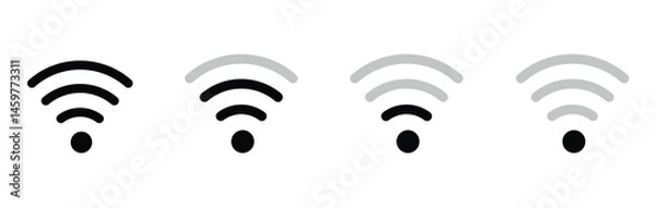 Fototapeta wifi icon set. Internet connection symbol. Vector illustration