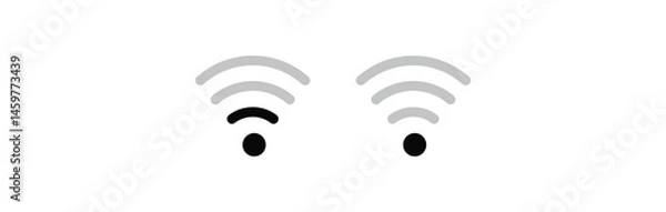 Fototapeta wifi icon set. Internet connection symbol. Vector illustration