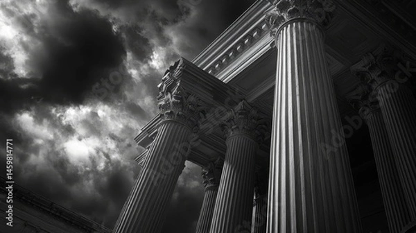 Obraz Columns stand at the Supreme Court's entrance in Washington, D.C.
