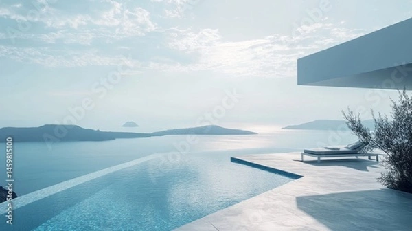 Obraz Explore the stunning beauty of Santorini, a Greek island paradise.
