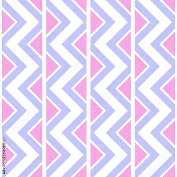 Fototapeta Seamless Chevron Pattern in Pink and Lavender
