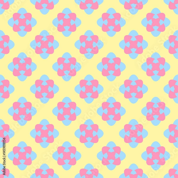 Fototapeta Abstract seamless texture background in geometric decorative style.