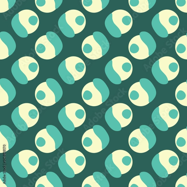 Fototapeta Seamless Abstract Pattern with Round Shapes