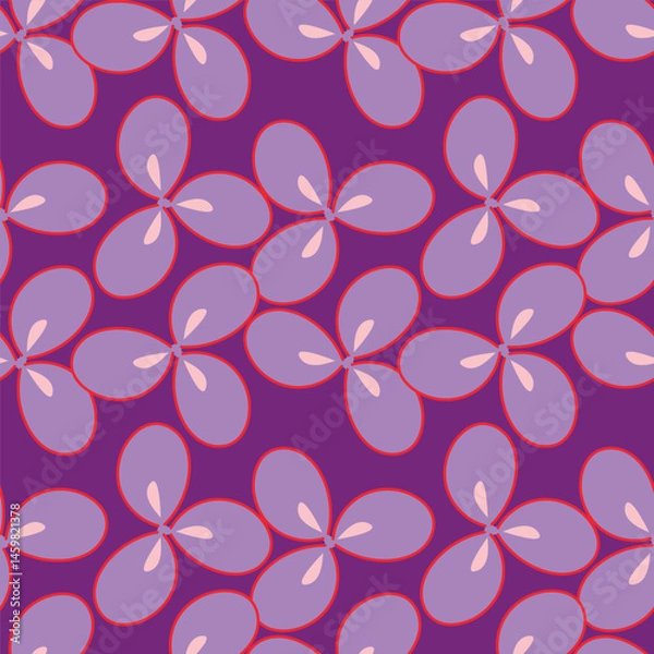 Fototapeta Cute feminine seamless watercolor pattern with little tiny wildflowers, hand drawn
