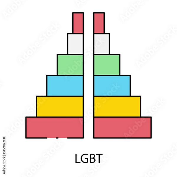 Obraz LGBT icon single vector illustration